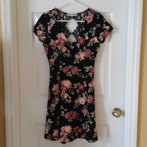 Black floral dress